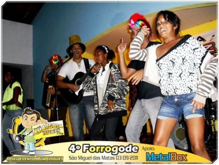 Fãs dançando com a Banda